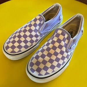 Vans Slip On Purple White Checker